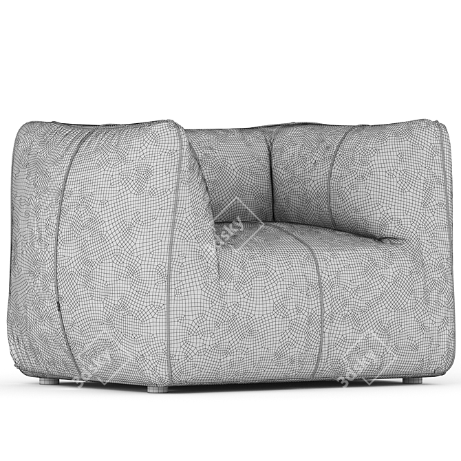 Luxury B&B Italia Armchair Design 3D model image 4
