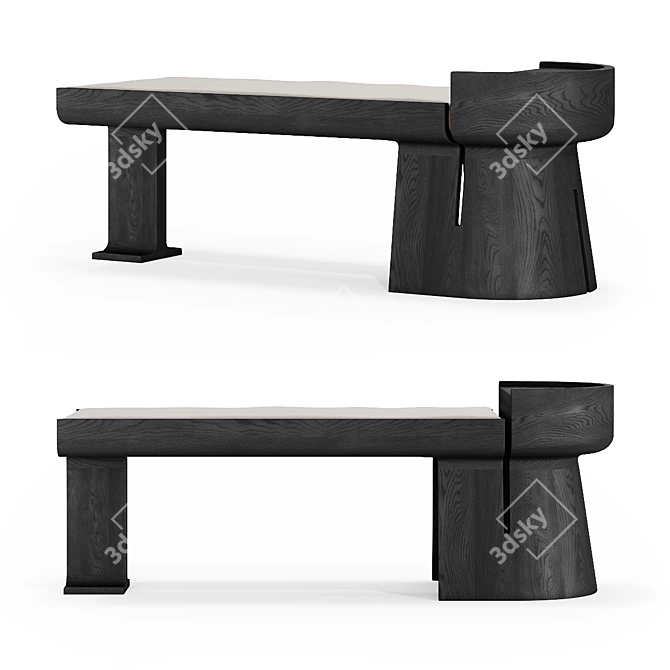 Arna Collection Bench Lecorce 3D model image 1