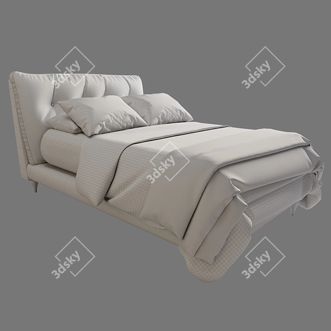 Stylish Chit Chat Bed by Loaf 3D model image 2