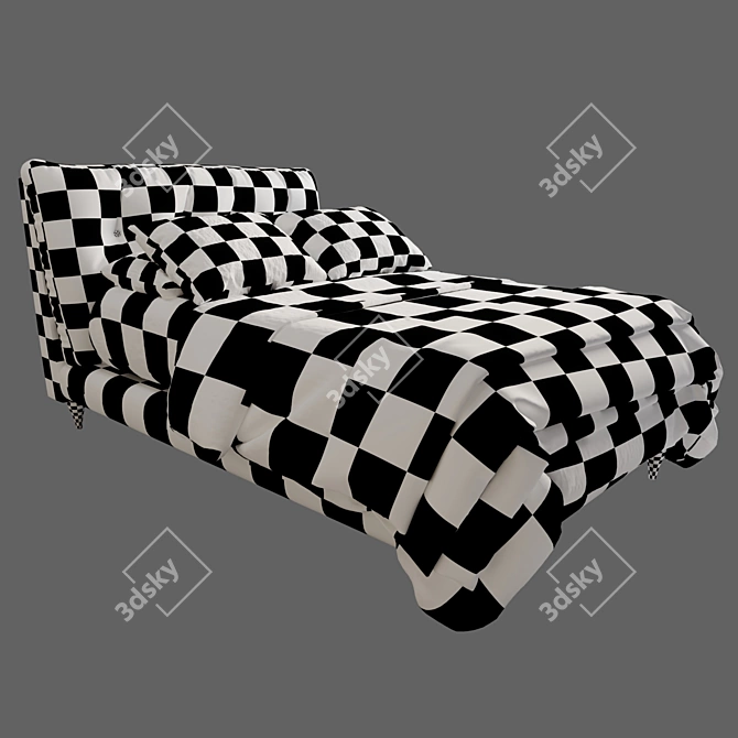 Stylish Chit Chat Bed by Loaf 3D model image 3