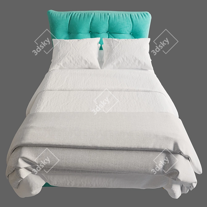 Stylish Chit Chat Bed by Loaf 3D model image 4