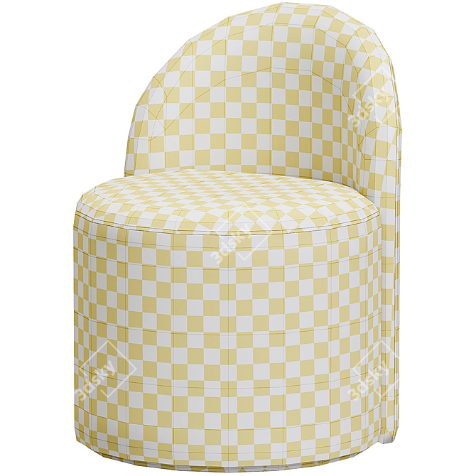 Vintage-inspired Reynaux Slope Accent Chair 3D model image 4