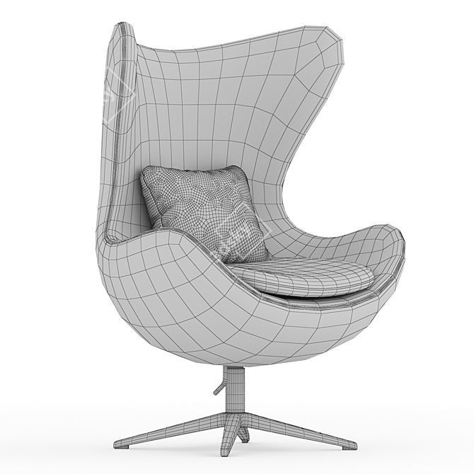 Modern Egg Chair Furniture Design 3D model image 6