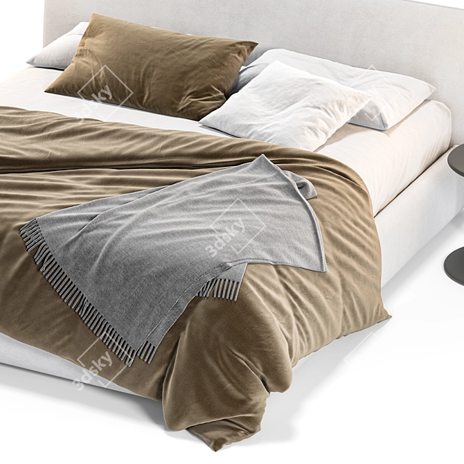 Sleek Boca Slim Bed Download 3D model image 3