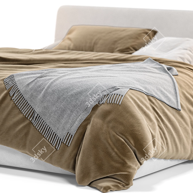 Sleek Boca Slim Bed Download 3D model image 4