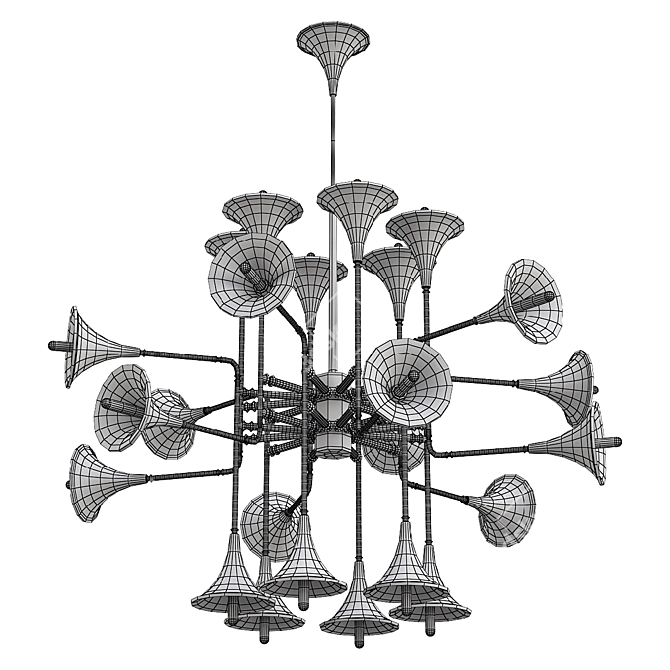 Modern Chandelier Model 3Ds Max 3D model image 2