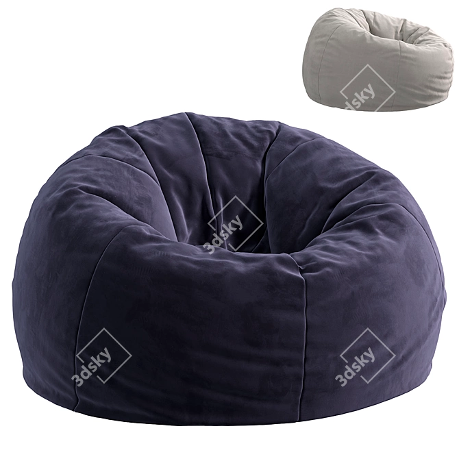 Modern Bean Bag Chair Design 3D model image 4