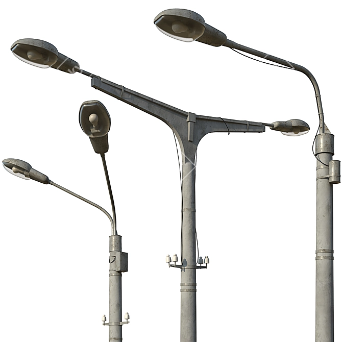 Cityscape Lamp Post Collection 3D model image 2