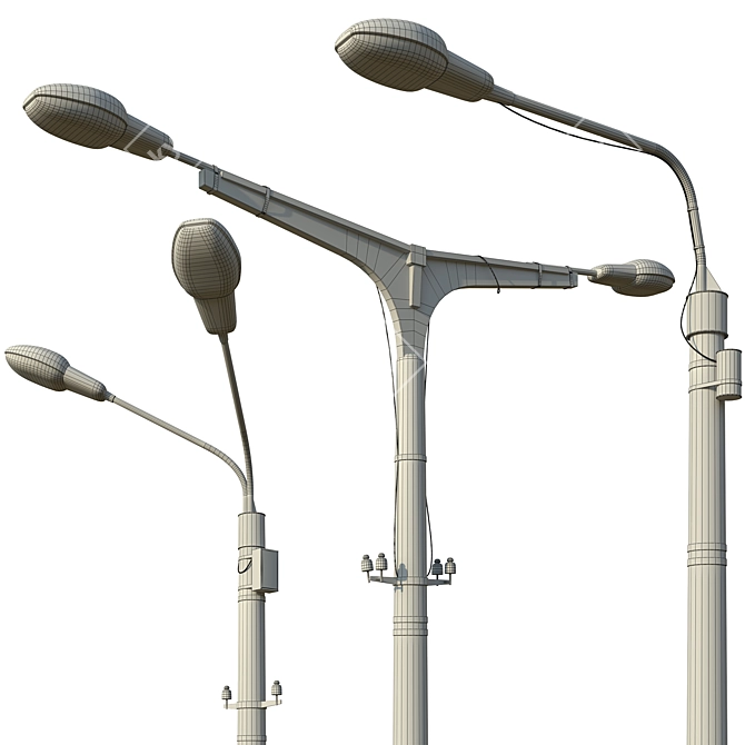 Cityscape Lamp Post Collection 3D model image 6