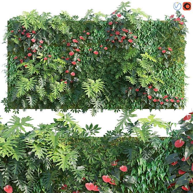 Versatile Vertical Garden Model 3D model image 1