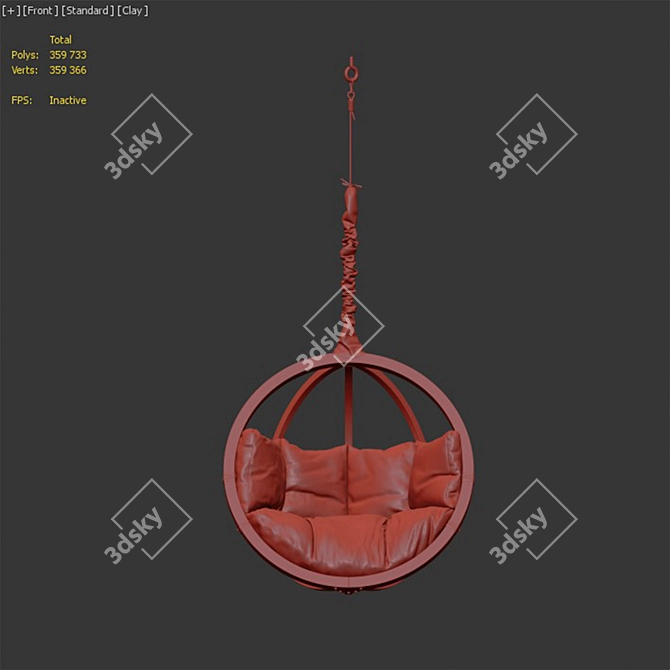 Hanging Chair DeepLounge - Versatile Comfort 3D model image 7