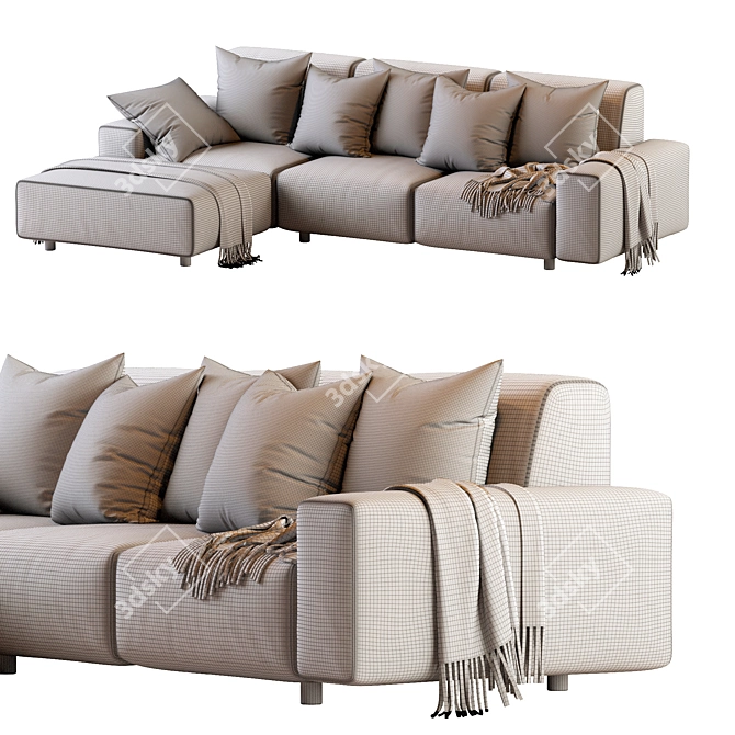 Luxury Modern Sofa Aston Series 3D model image 7