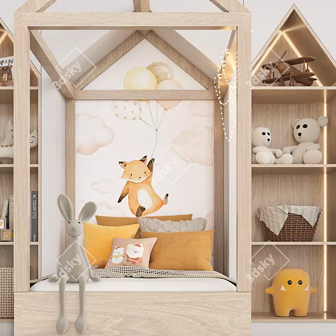 Whimsical Kids Furniture Set 3D model image 3
