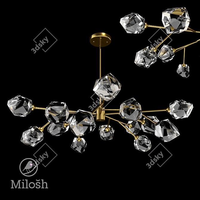 Trendy Miloosh Chandelier 0795CL-15AB 3D model image 1
