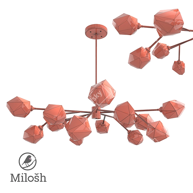 Trendy Miloosh Chandelier 0795CL-15AB 3D model image 2