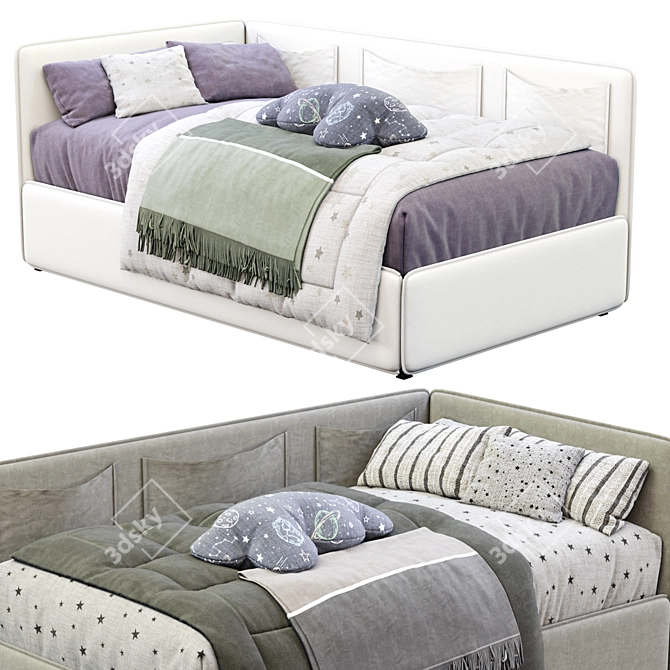 Modern Italian Titti Single Bed 3D model image 4