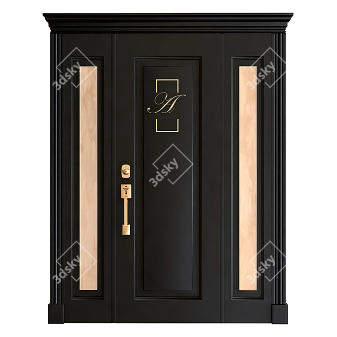 Elegant Modern Dream Door Handle 3D model image 1