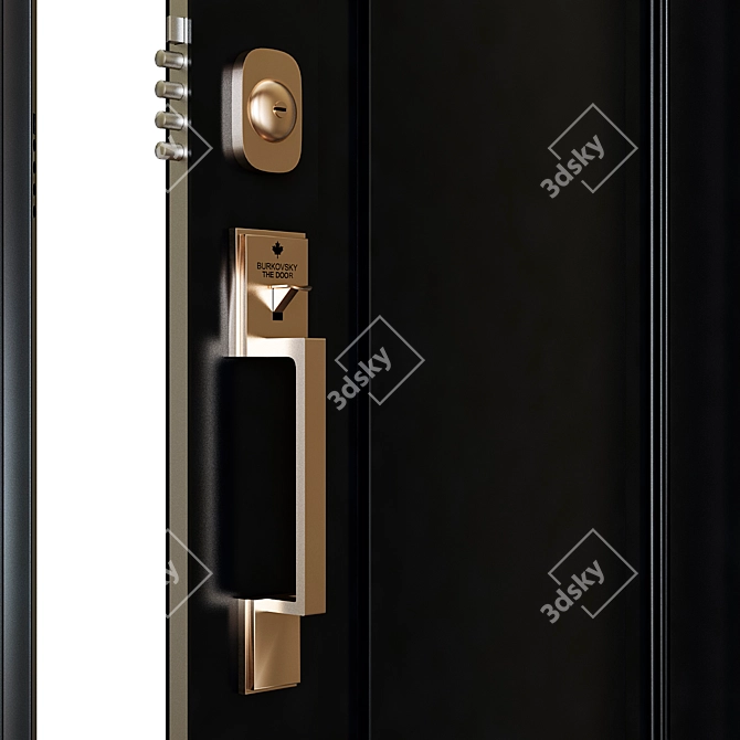 Elegant Modern Dream Door Handle 3D model image 2