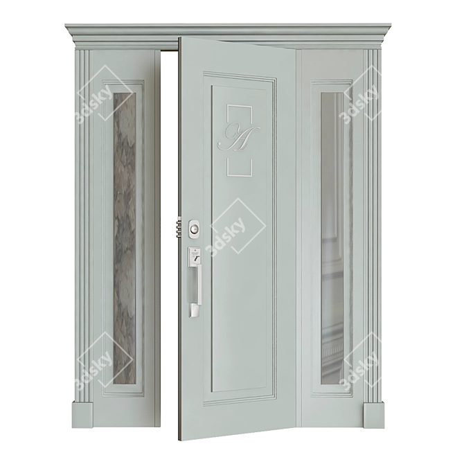 Elegant Modern Dream Door Handle 3D model image 4