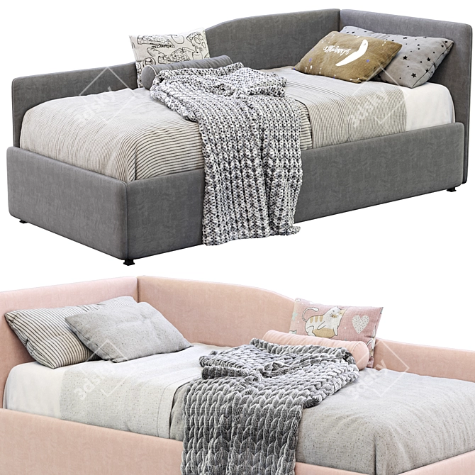 Modern Titti Single Bed Design 3D model image 1