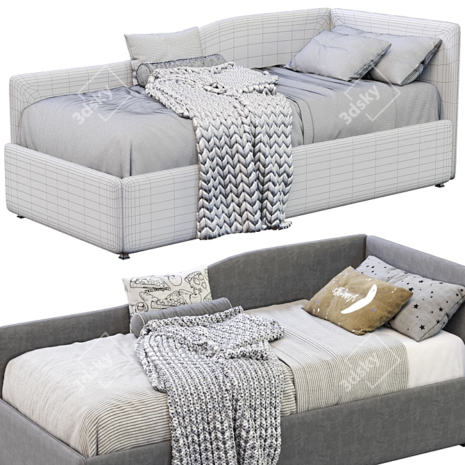 Modern Titti Single Bed Design 3D model image 5