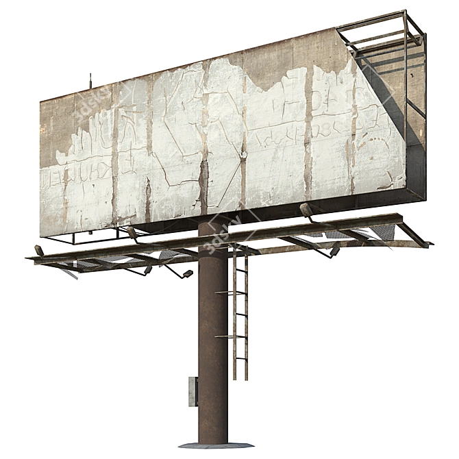 Vintage Billboard 3D Model Collaboration 3D model image 2