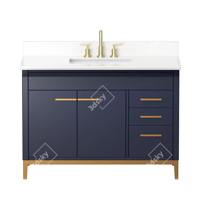 Beatrice Modern Bathroom Sink Vanity 3D model image 1