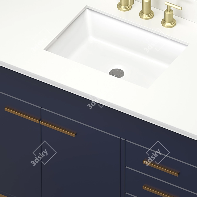 Beatrice Modern Bathroom Sink Vanity 3D model image 5