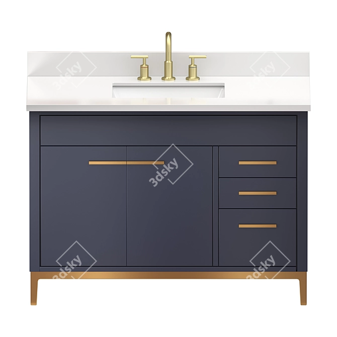 Beatrice Modern Bathroom Sink Vanity 3D model image 9
