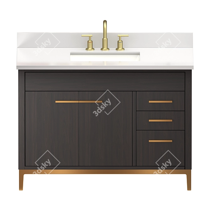Beatrice Modern Bathroom Sink Vanity 3D model image 10