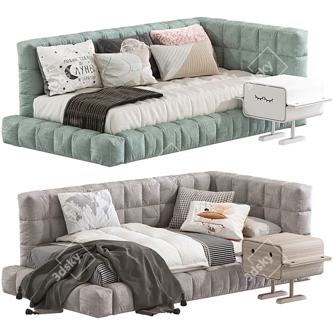 Baldwin Lounge Corner Youth Bed 3D model image 5