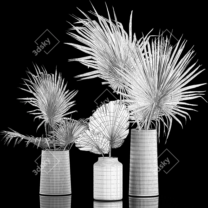Palm Leaf Bouquet Collection 3D model image 6