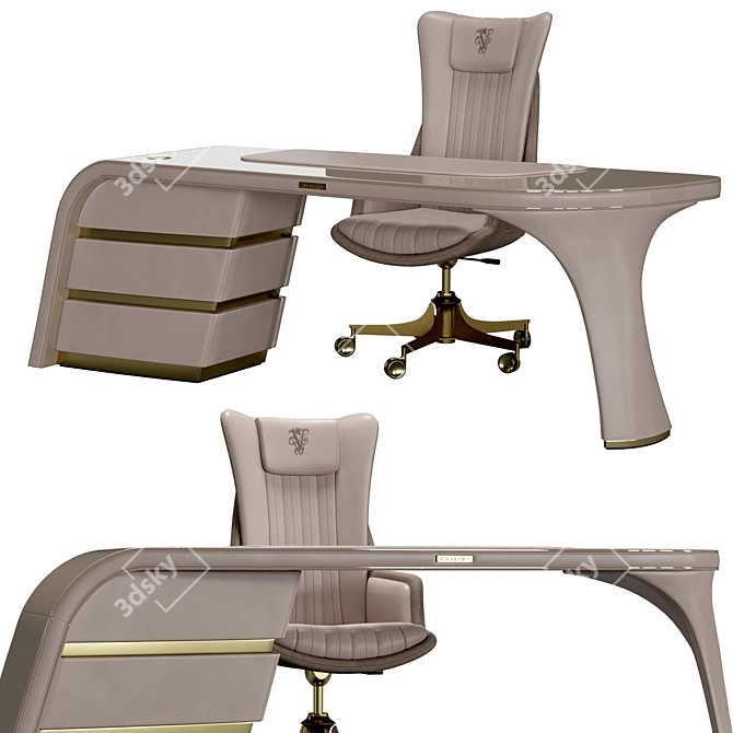 Luxury Starlight Desk Chair Set 3D model image 1