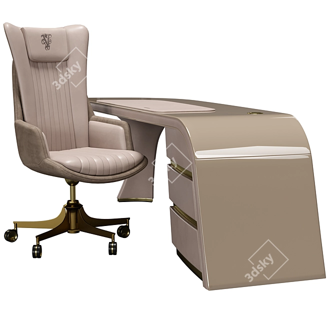 Luxury Starlight Desk Chair Set 3D model image 6