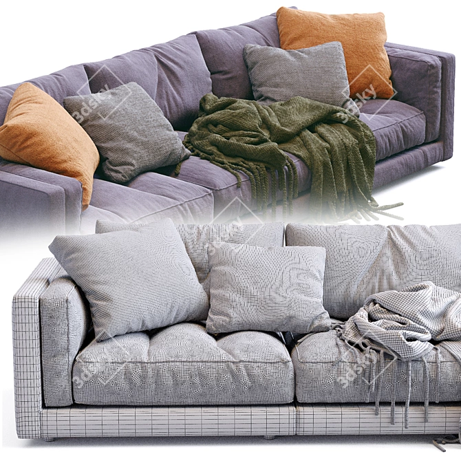 Modern Luxury Sofa LUCIEN Flexform 3D model image 3