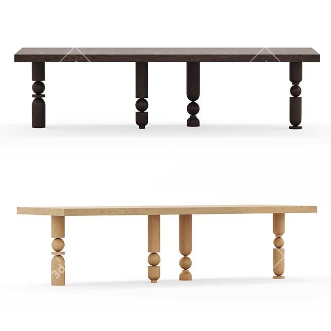 Automa Dining Table by Massé 3D model image 1