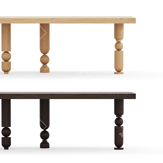 Automa Dining Table by Massé 3D model image 2