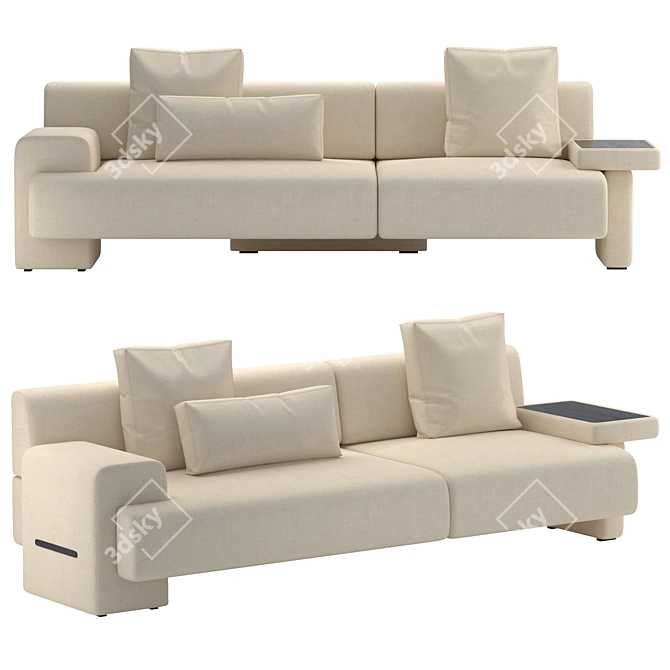 Haymann Sofa Model for VRay 3D model image 1