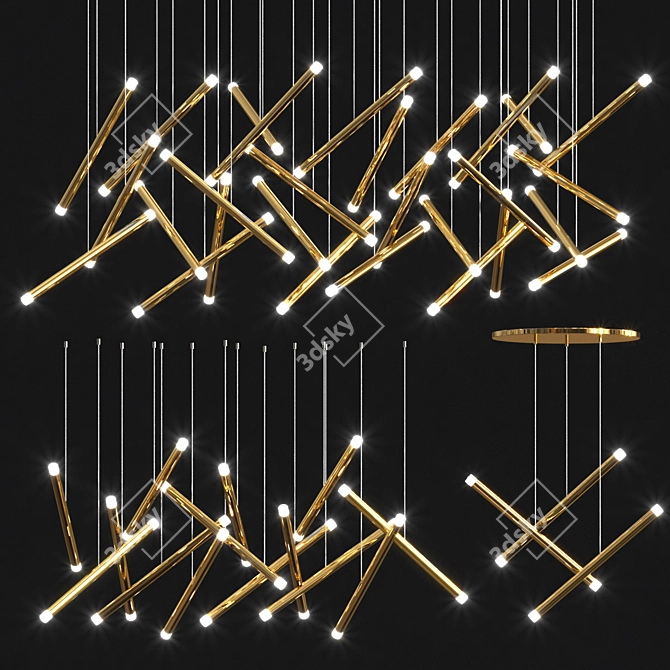  Modern LED Chandelier Collection 3D model image 1