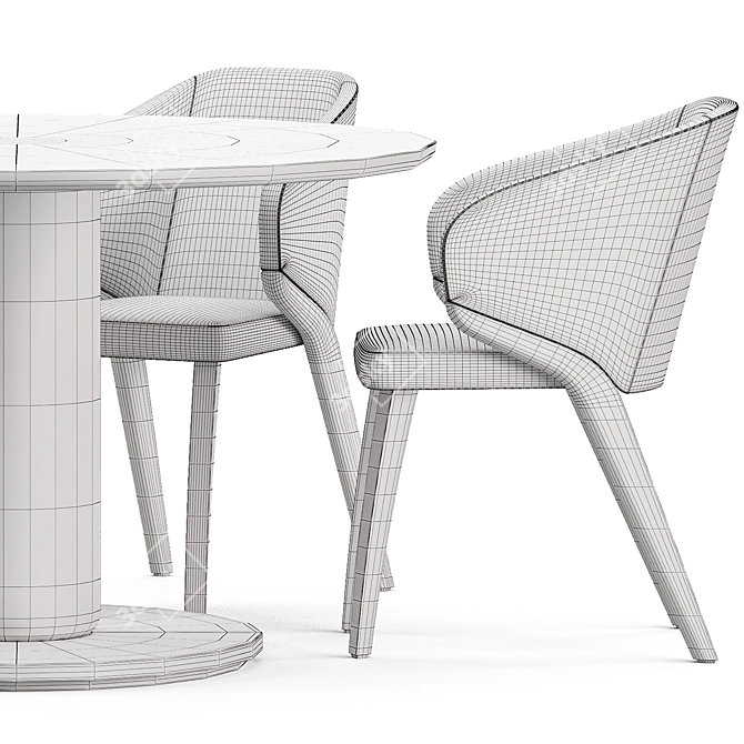 Modern Dining Set Mobenia Fly 3D model image 6