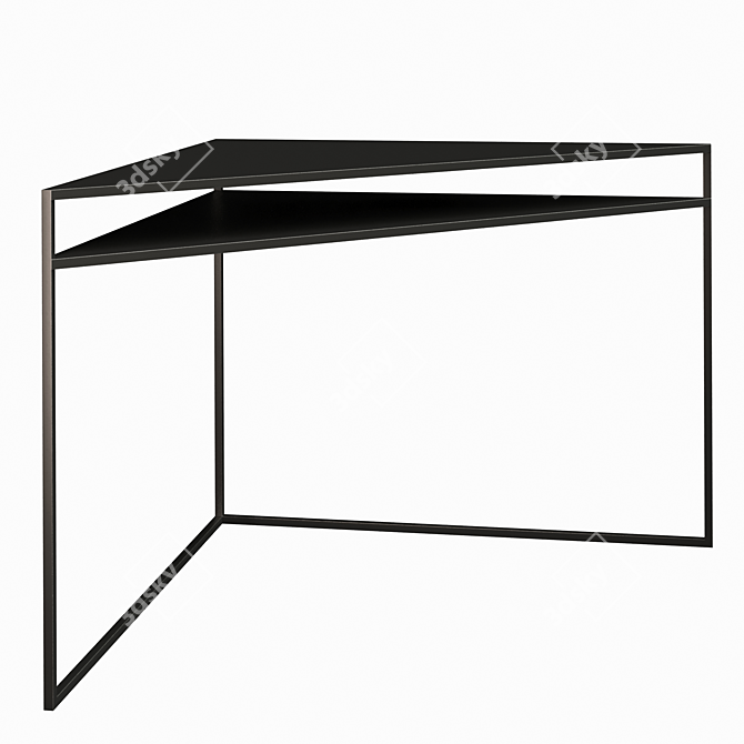 Hiba Steel Corner Shelf 3D model image 1