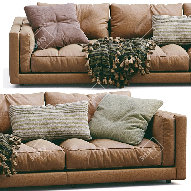 Luxury Leather Sofa Modern Design 3D model image 3