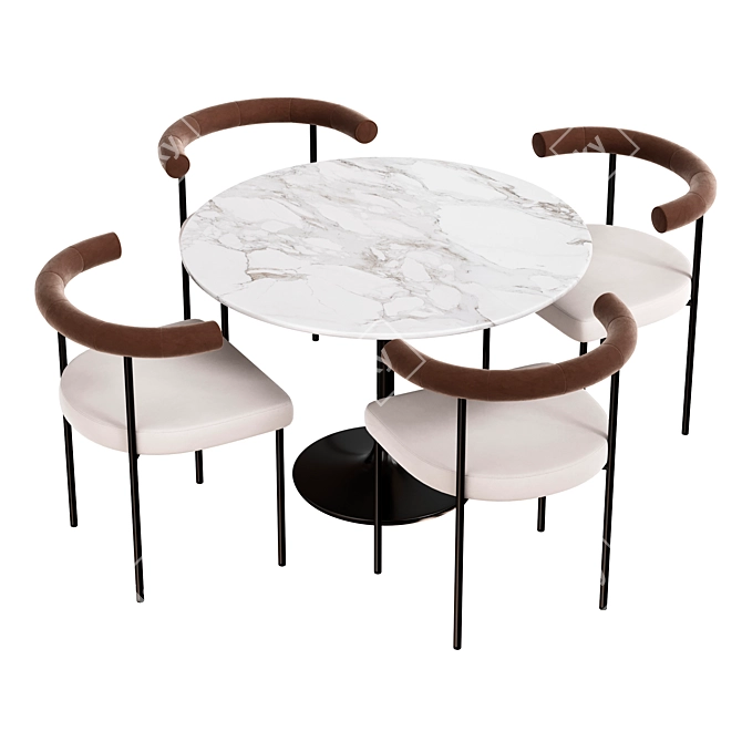 Kashmir Chair Dining Set 2014 3D model image 3