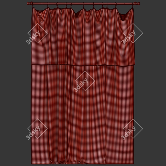 Clip Curtains: 180 x 24 x 260cm 3D model image 2