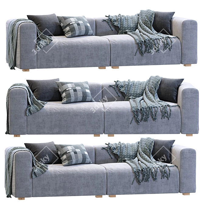 Minimalist Hay Mags Sofa Set 3D model image 2