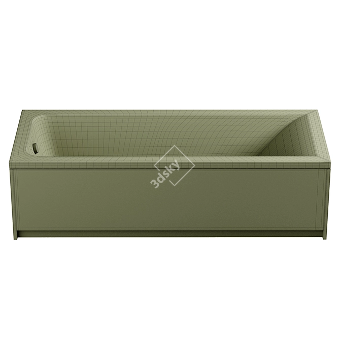 Aquanet Bright 180x70 Bathtub 3D model image 2