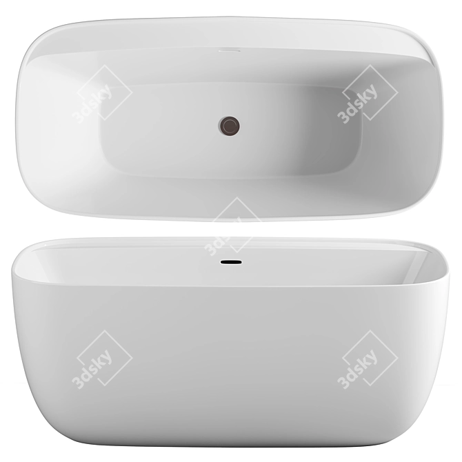 Aquanet Fine Acrylic Bathtub 3D model image 1