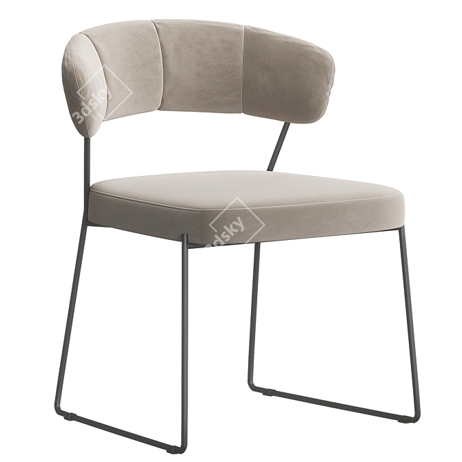 Modern Italian Design Quadrota Chair 3D model image 1