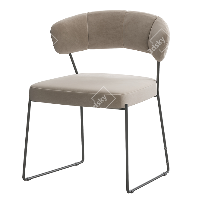 Modern Italian Design Quadrota Chair 3D model image 2