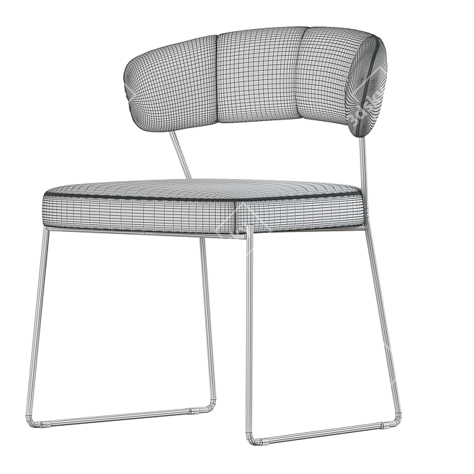 Modern Italian Design Quadrota Chair 3D model image 3